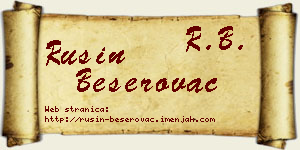 Rusin Beserovac vizit kartica
